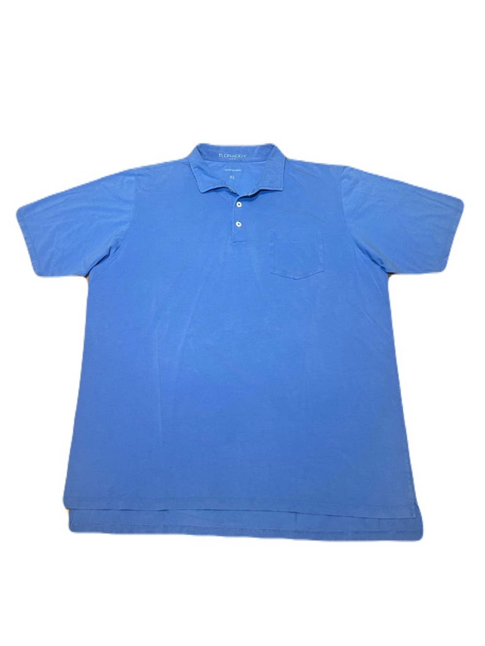 B. Draddy Sport Liam Pocket Golf Polo in Sky Blue, Men’s size XL